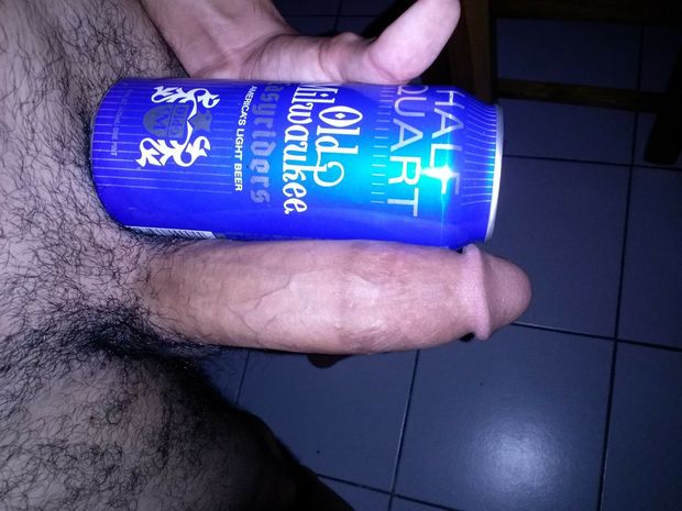 Monster cock, bigger than a half quart can...