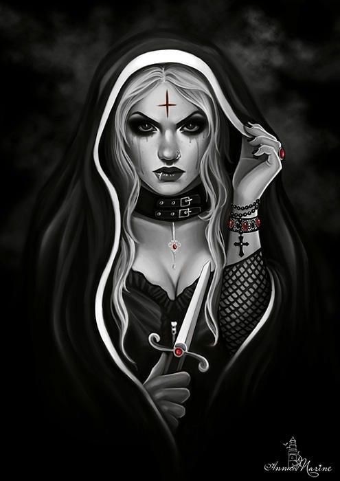 Heathen Whore, betrayed by the cloth, which left cracks in her foundation and now questions her faith. }:>~