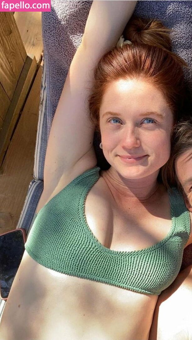 Bonnie Wright Green Bikini