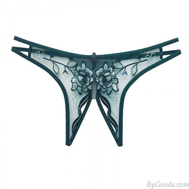 Sexy flor bordada encaje crotchless tanga t-back regalo para mujeres ver a través de ropa interior sin costuras malla tanga bragas calzoncillos lencería