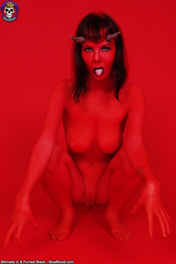 Szandora Lavey - nude red devil 12