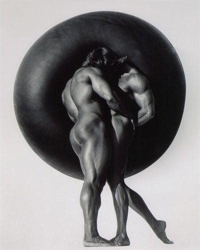 1990 Vintage HERB RITTS Male Nude Men Duo Muscle Body