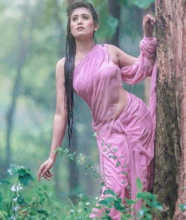 wet saree