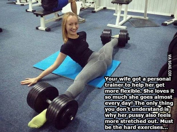 Cheating wife at the gym