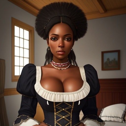 Sexy black maid