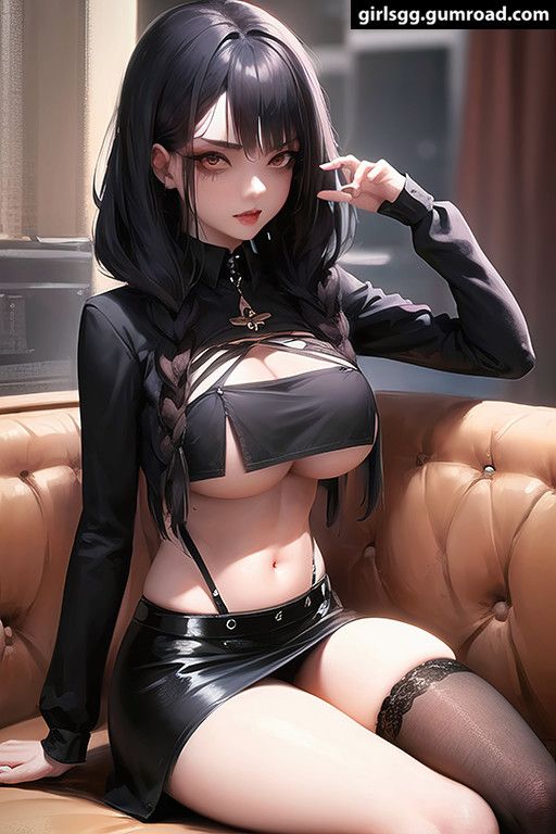 Tight Big Goth Titties - Hentai - Ecchi - NSFW- SFW - Big Breasts - Big Tits