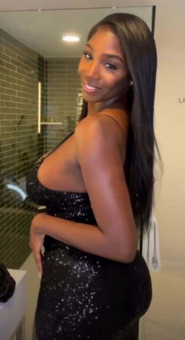 Ellie Mae sequin dress ass & boobs