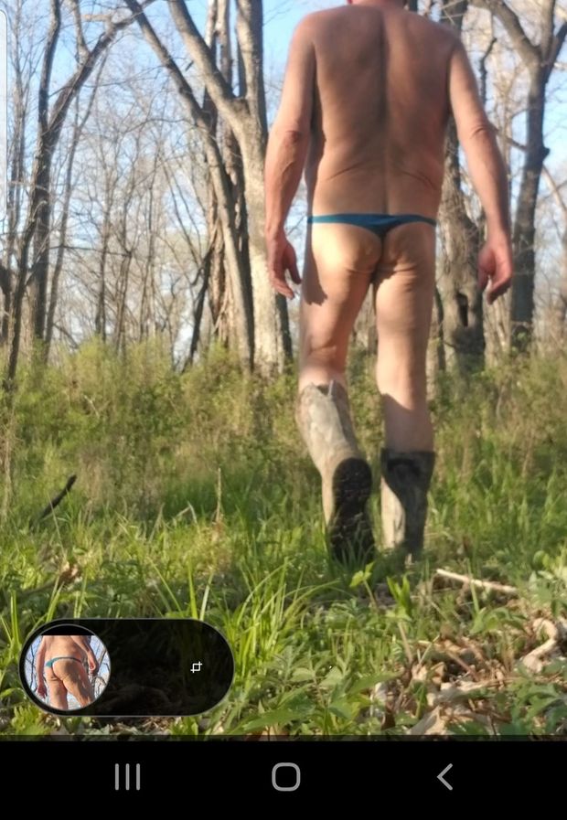 Hiking in my thong