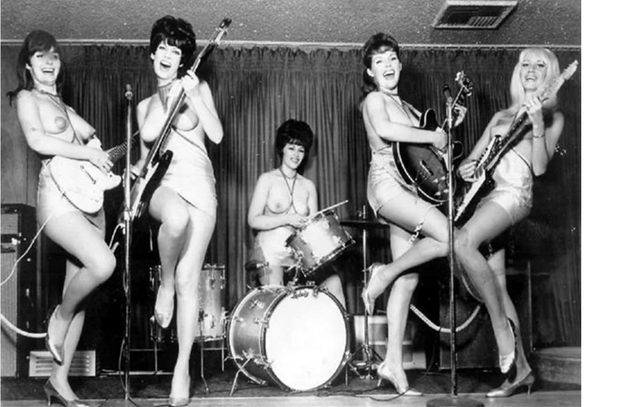 The Ladybirds--the World's First Topless Rock Band (photo: Voss Enterprises)