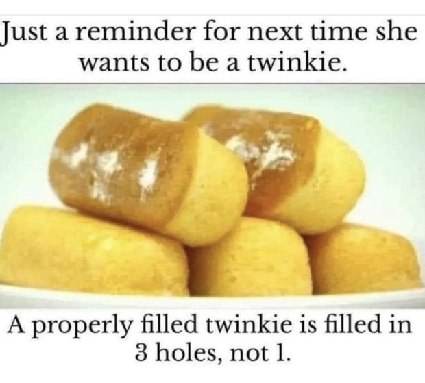 Fill 3 holes like a Twinkie.