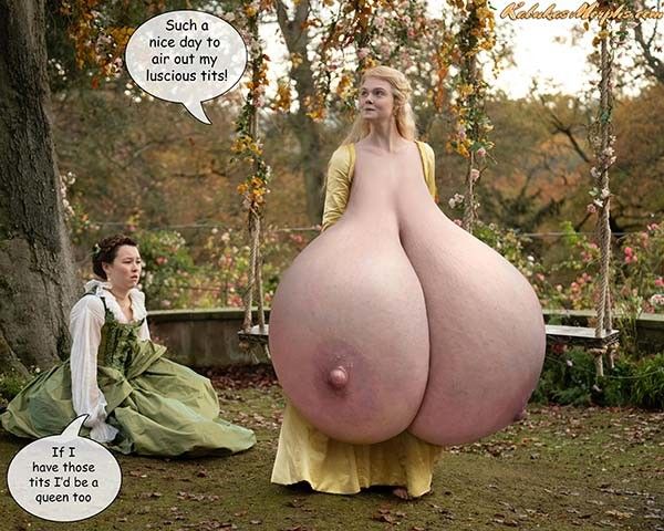 Elle Fanning as Catherine the great huge tits in the countryside