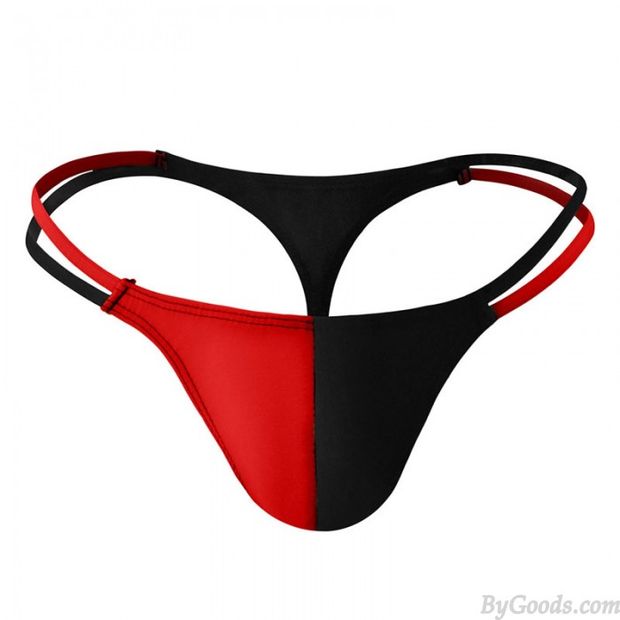 Sexy Kontrastfarbe G-String Tanga Badehose Unterwäsche Höschen Bikini Herren Unterhose Dessous T-Rücken Nahtlose Slips