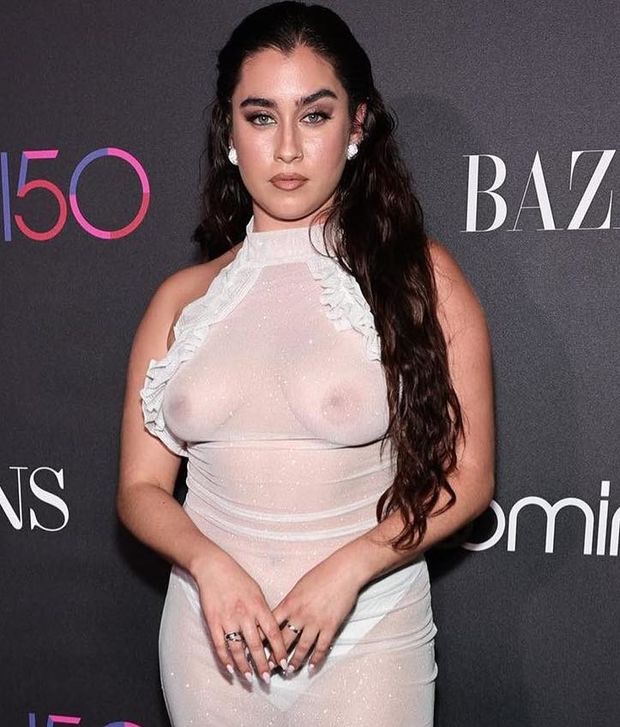 Lauren Jauregui Poses in See Thru Dress