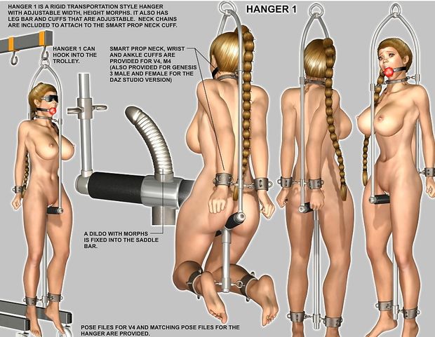 description and use of a hanger for slavegirls