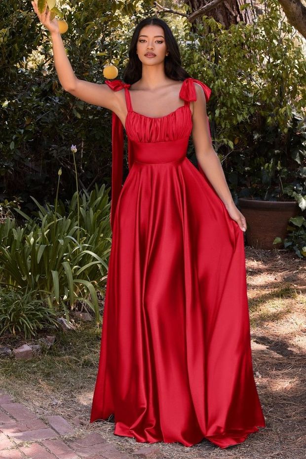 Red Satin Dress